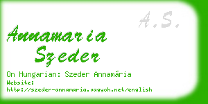 annamaria szeder business card