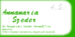 annamaria szeder business card